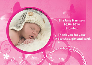 Personalised Baby Girl Thank You